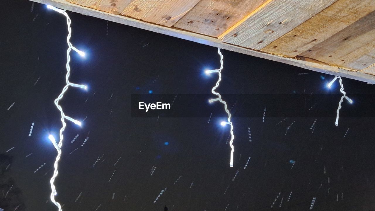 night, lightning, no people, illuminated, sky, low angle view, star, space, nature