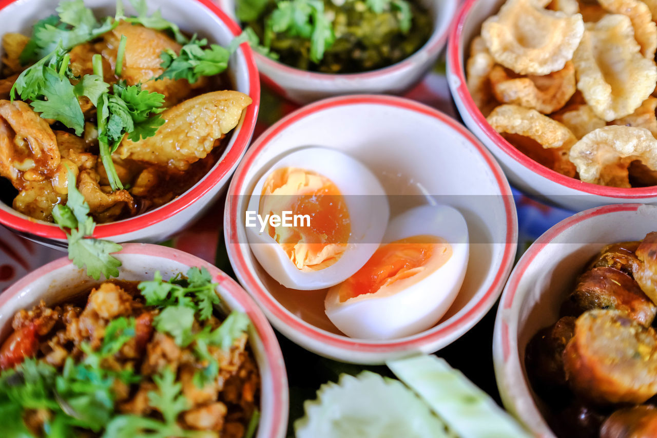 food, food and drink, asian food, healthy eating, meal, freshness, bowl, lunch, cuisine, wellbeing, dish, no people, vegetable, variation, chinese food, meat, fast food, plate, fried, snack, high angle view, tradition, dinner, indoors