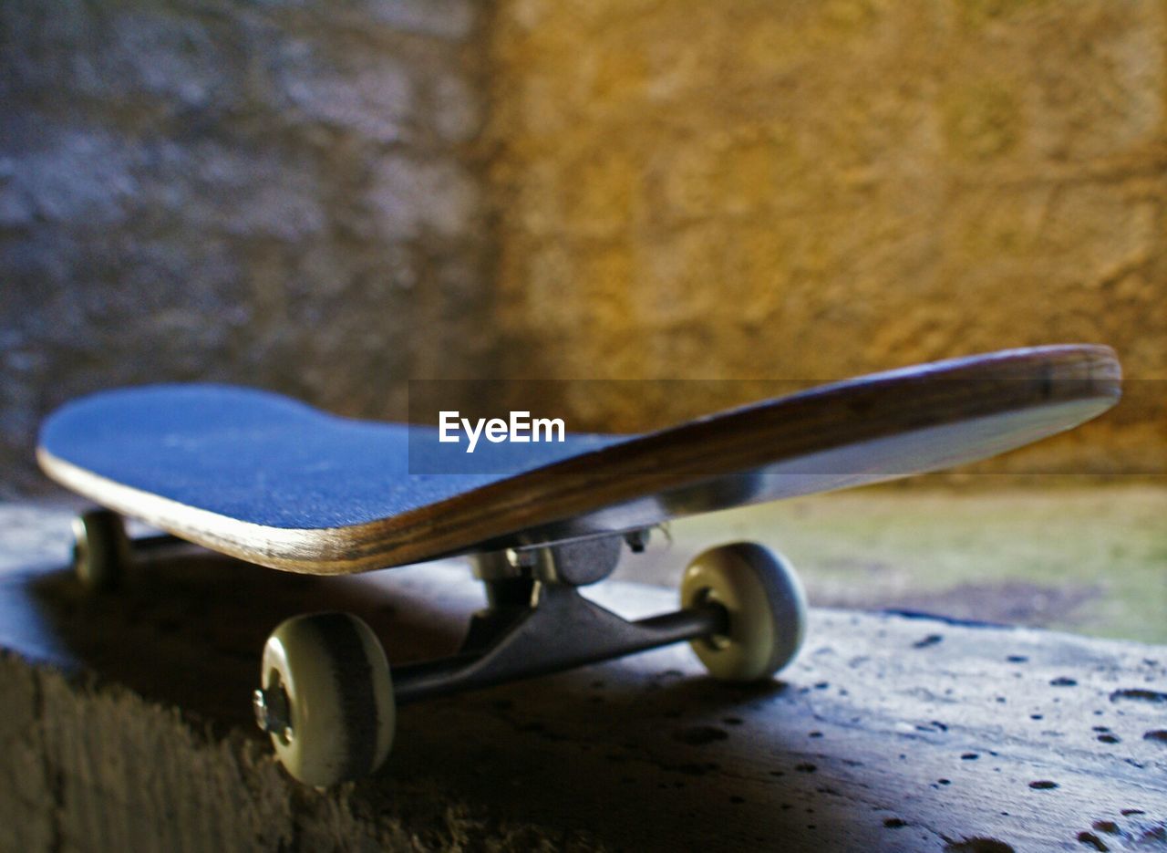 Close up of skateboard