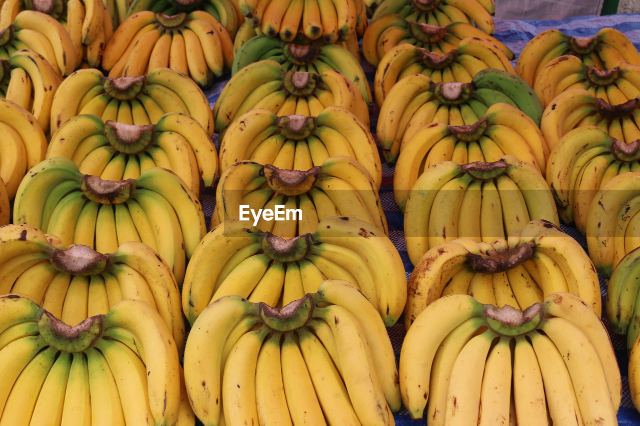 Full frame shot of banana fruits for sale at market stall