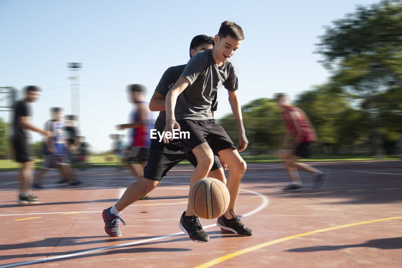 Street basketball game