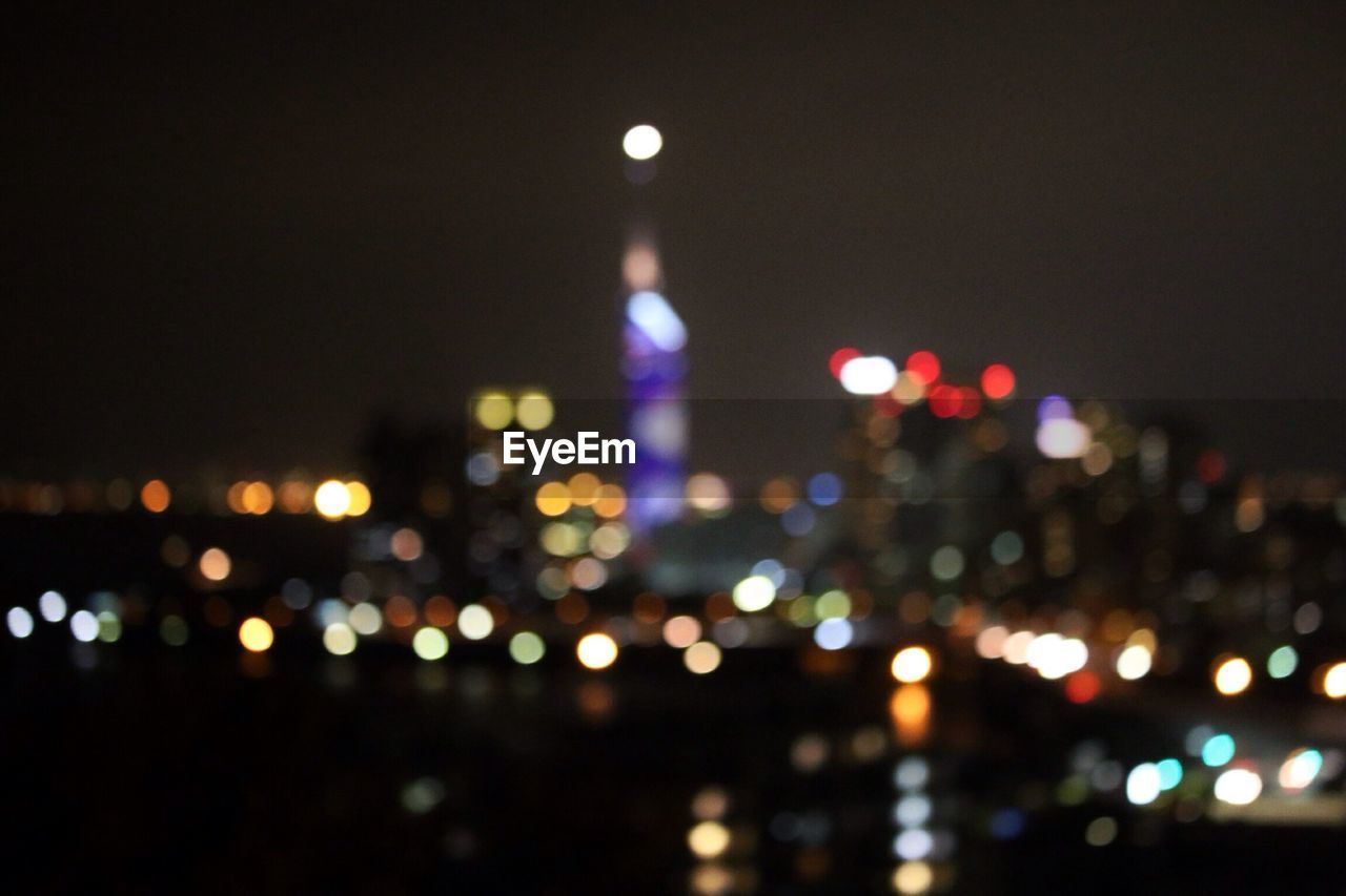 Defocused image of city buildings