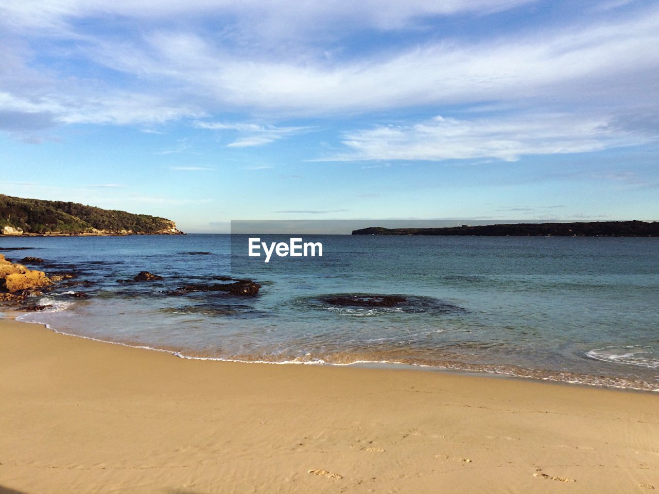 Idyllic shot of sea against sky at botany bay