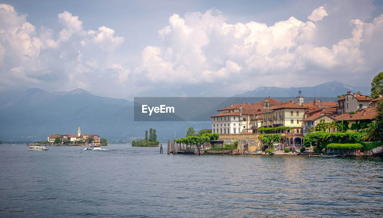 buildings by river