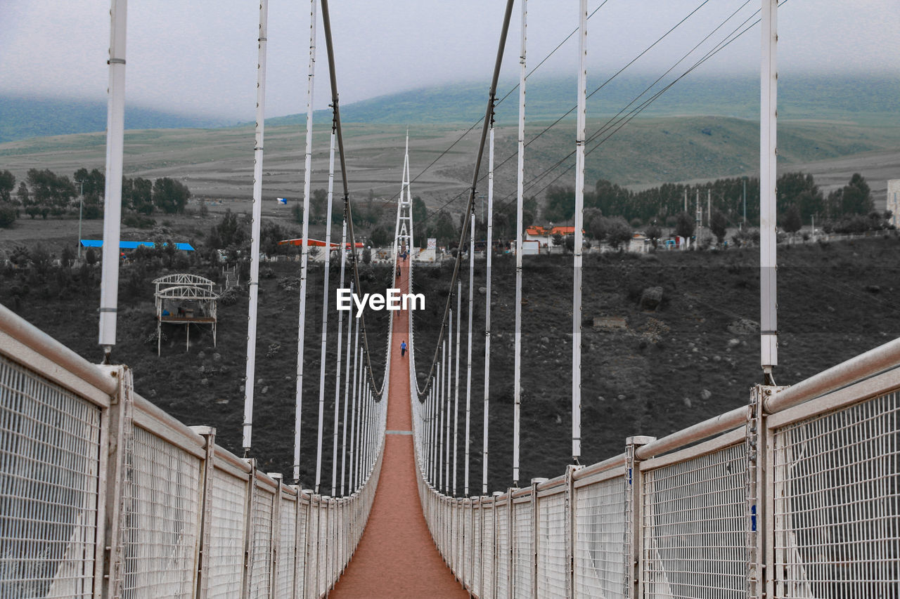 Panoramic view of bridge against sky
