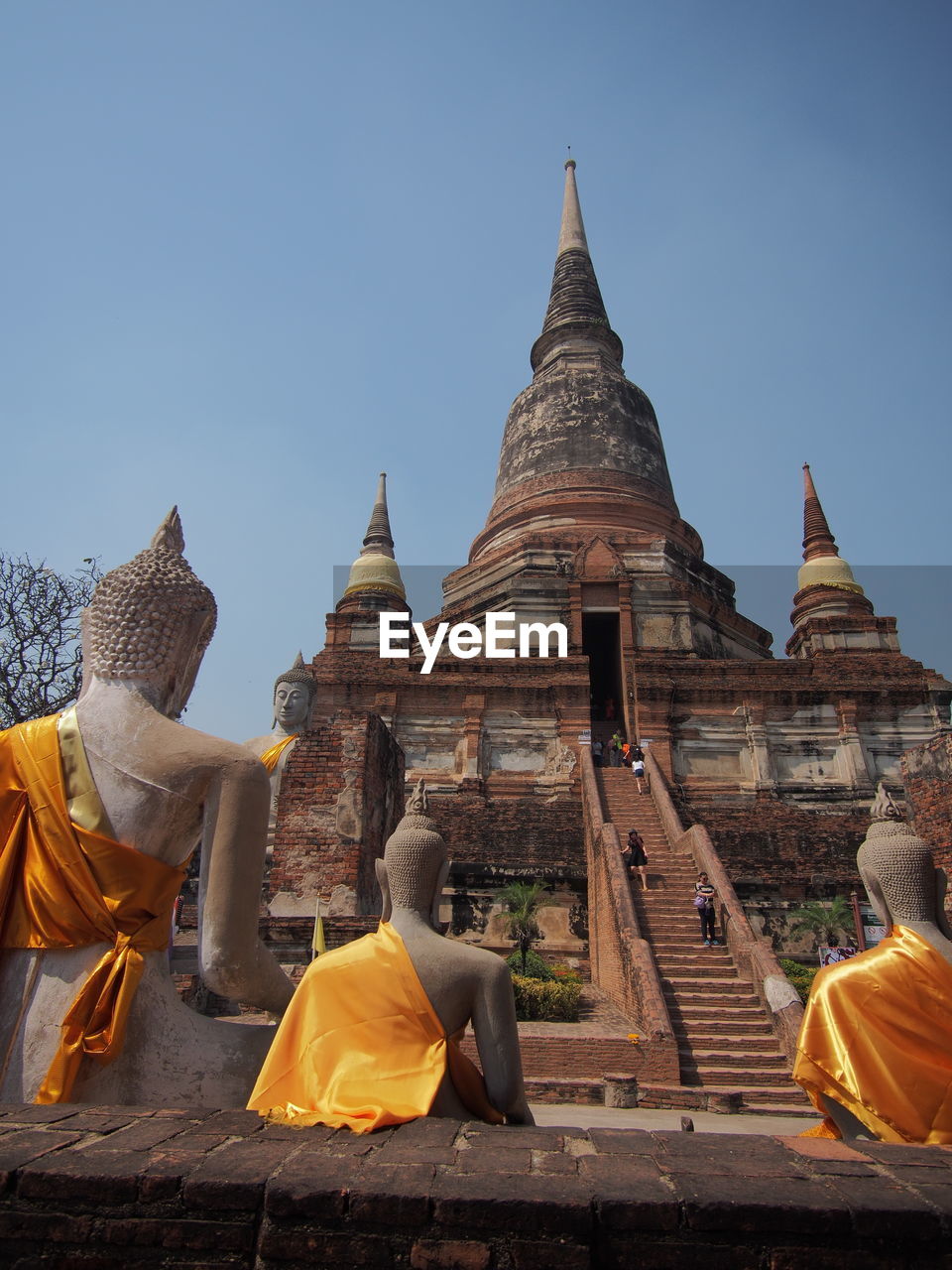 Low angle view of temple against clear sky