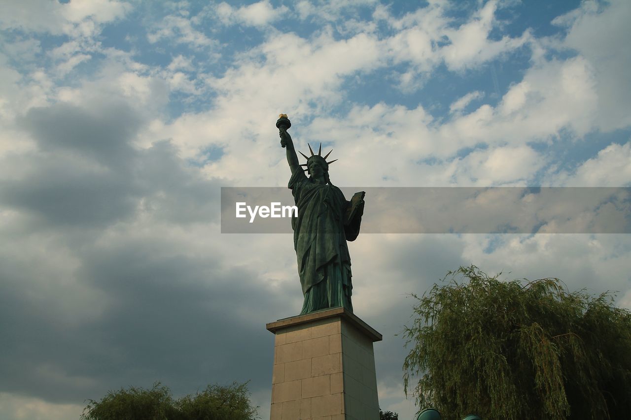 Low angle view of statue