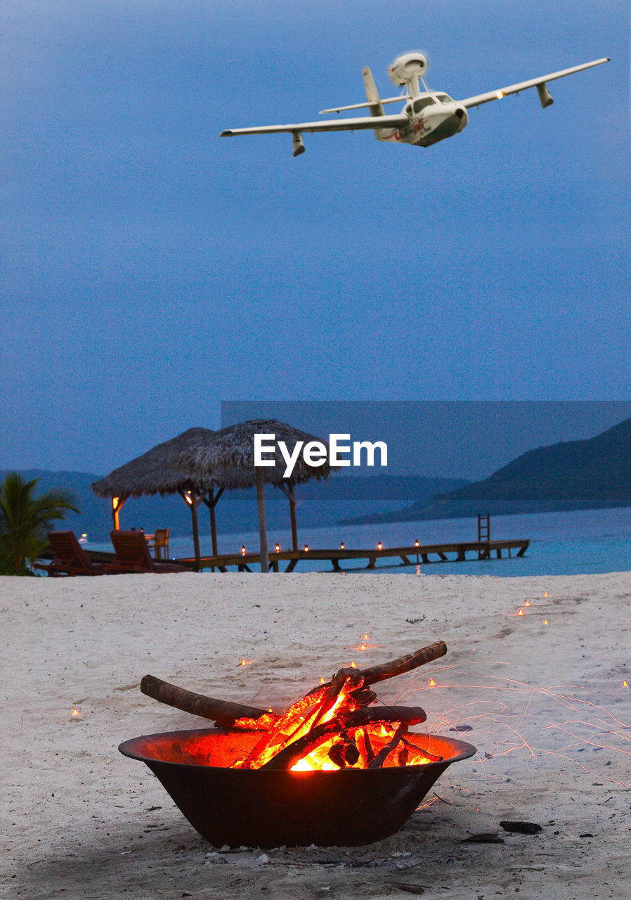 CRAB FLYING OVER BEACH