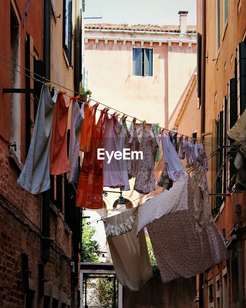 Clothes drying on clothesline