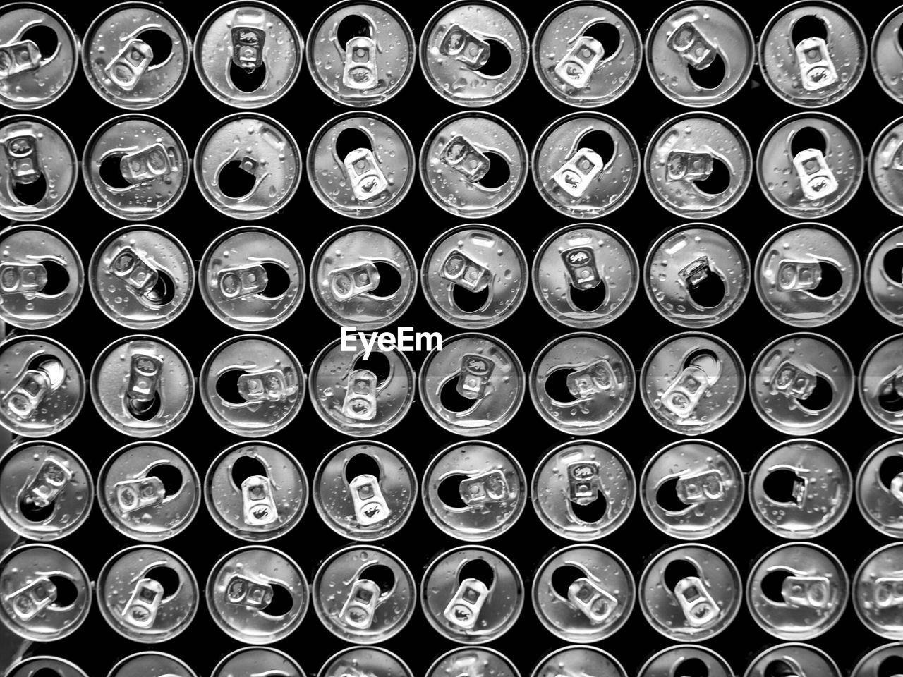 Full frame shot of drinking cans