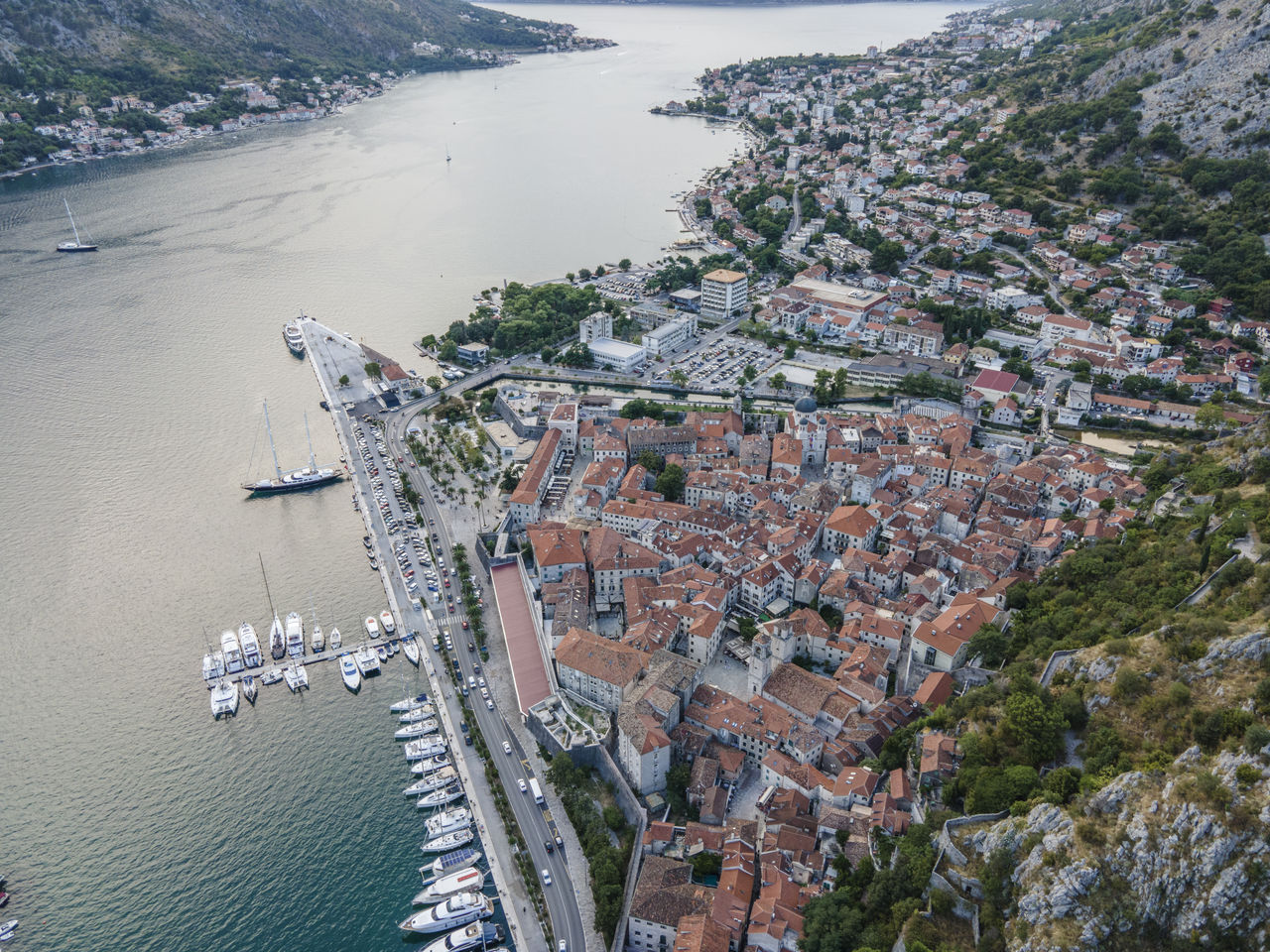 HIGH ANGLE VIEW OF HARBOR