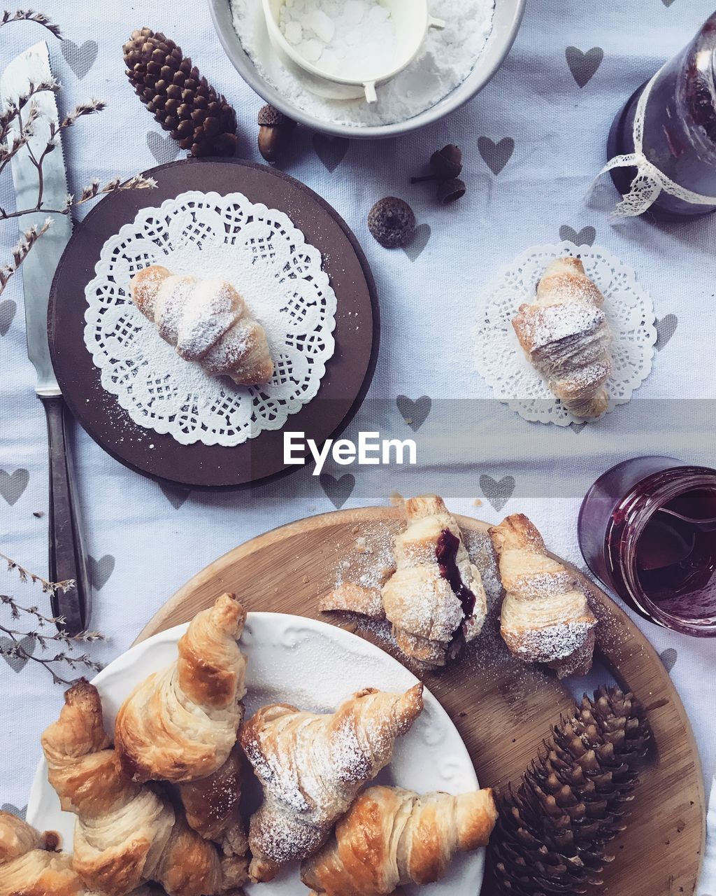 High angle view of food on table