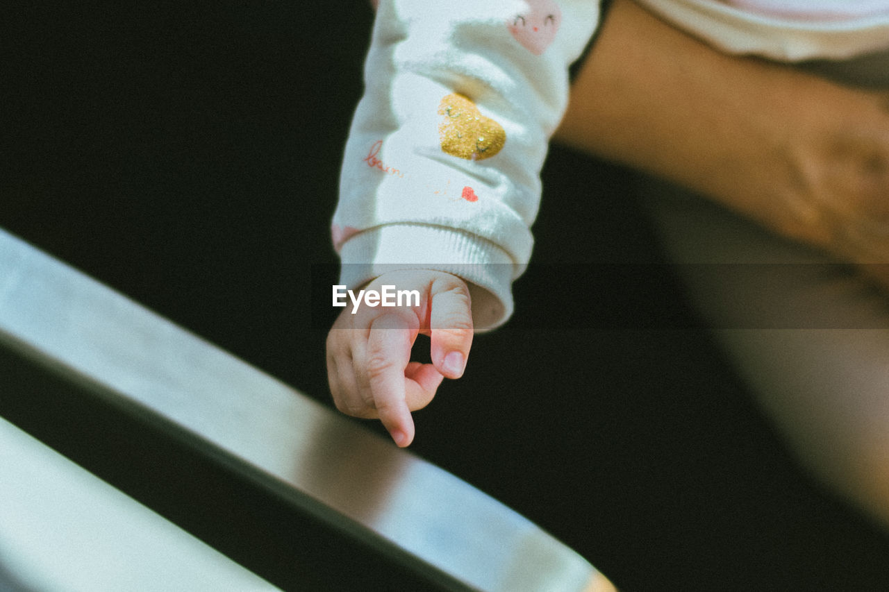 Close-up of baby hand