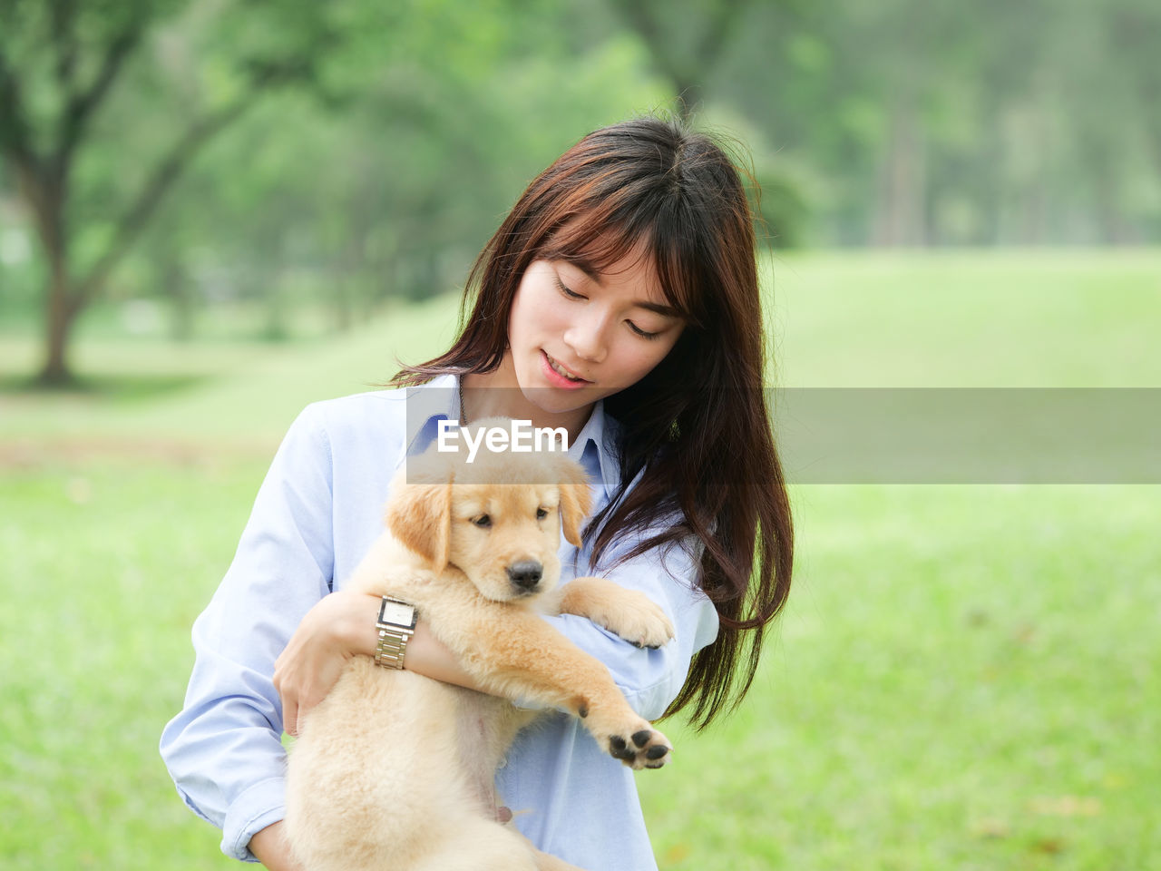 WOMAN WITH DOG