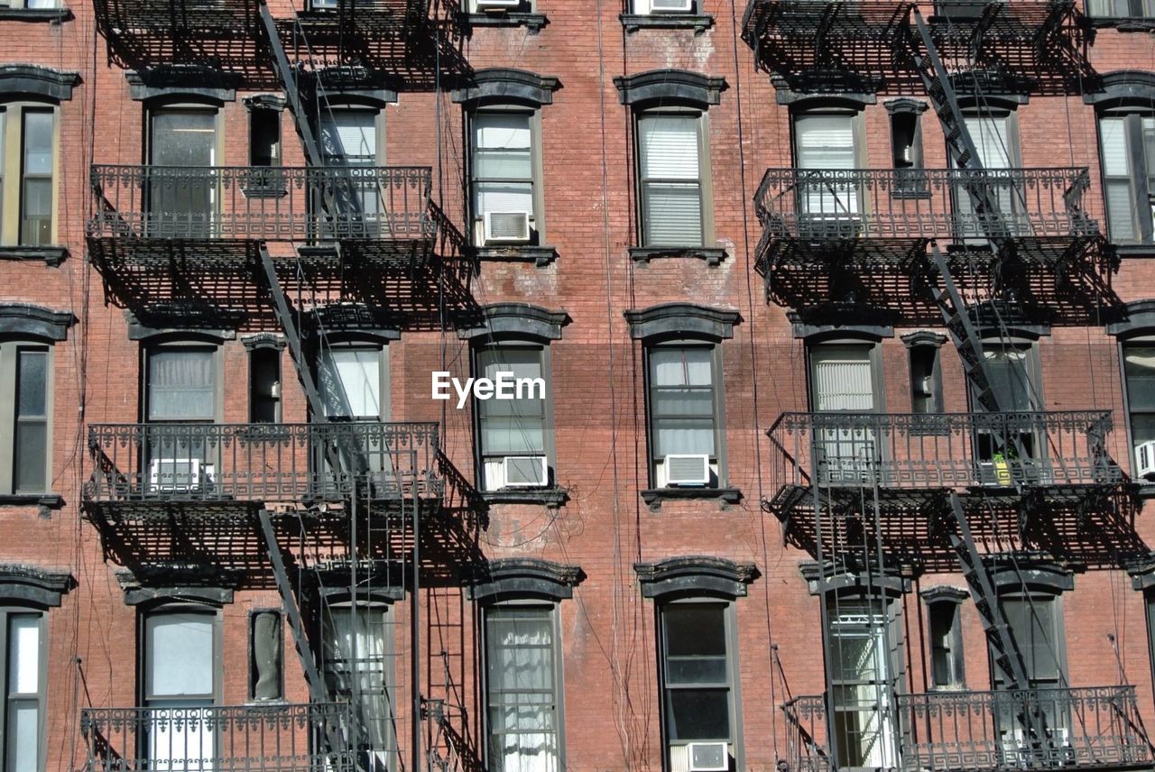 Low angle view of building with windows