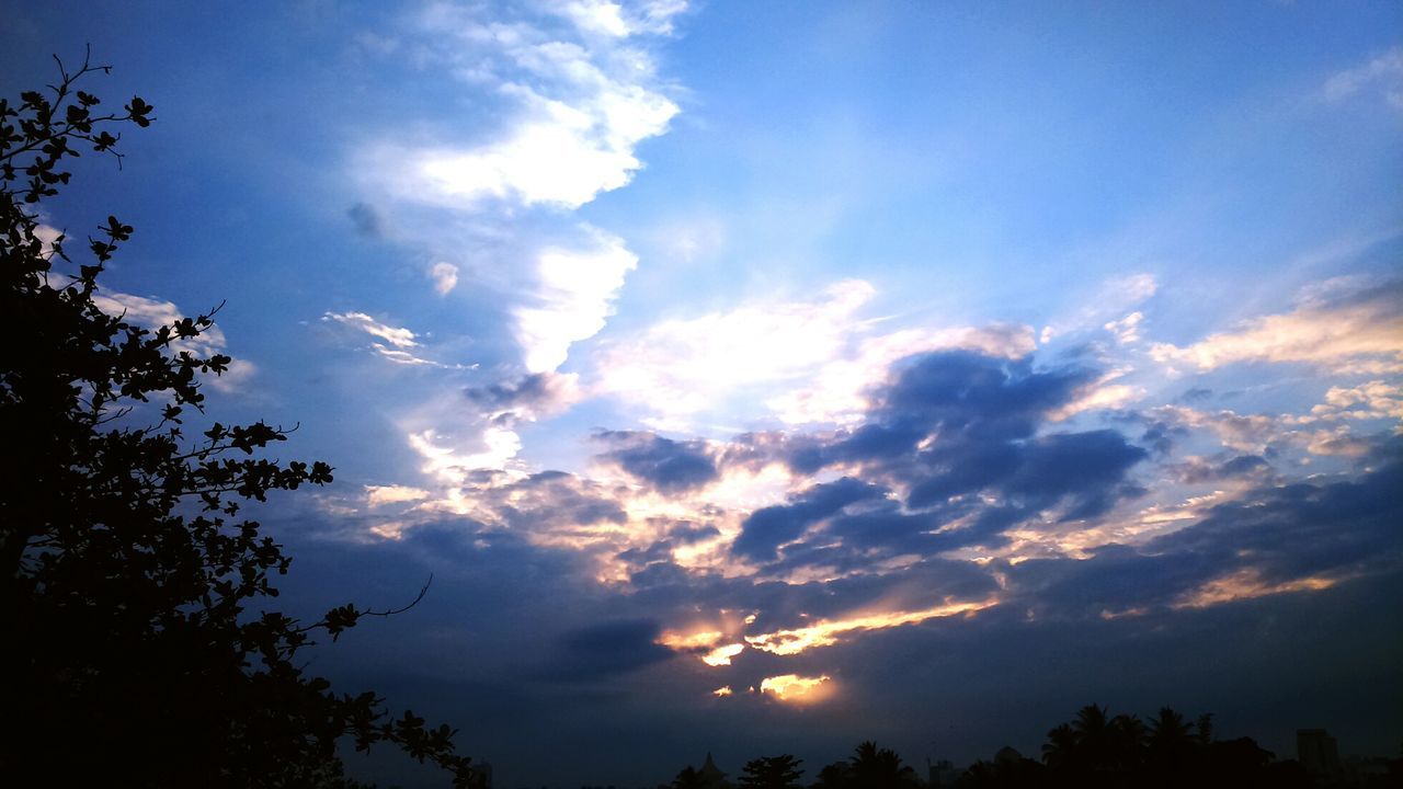 Low angle view of sky during sunset