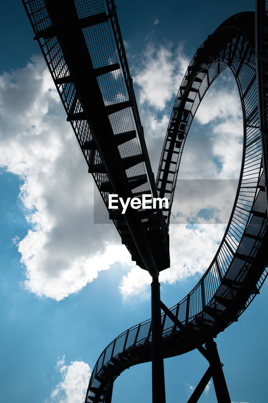 LOW ANGLE VIEW OF SILHOUETTE BRIDGE AGAINST SKY