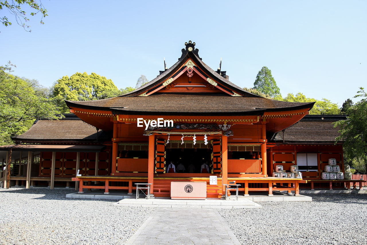 TEMPLE AGAINST BUILDING