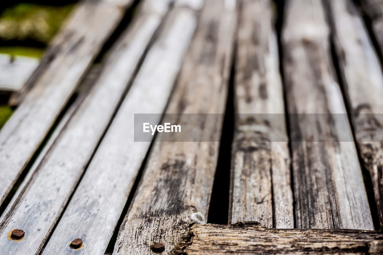 CLOSE-UP OF WOODEN PLANK