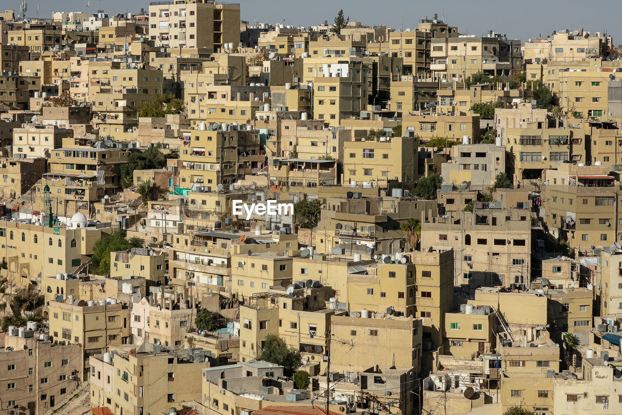 High angle view of a city jordan 