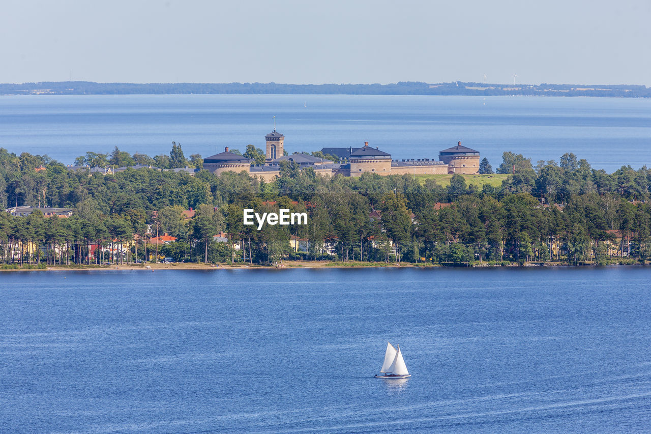 Karlsborg's fortress with the lake vatter in sweden