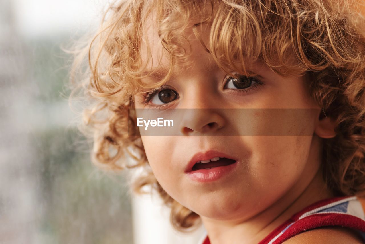 Close-up portrait of cute child