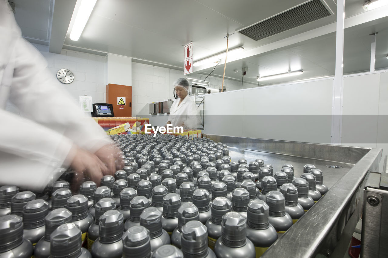 Staff working in medical factory