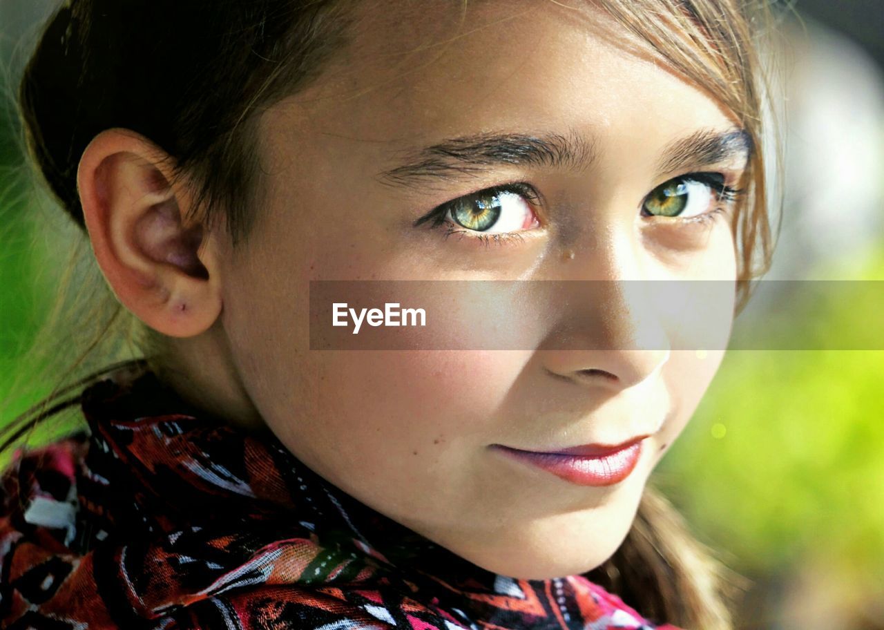 Close-up portrait of teenage girl