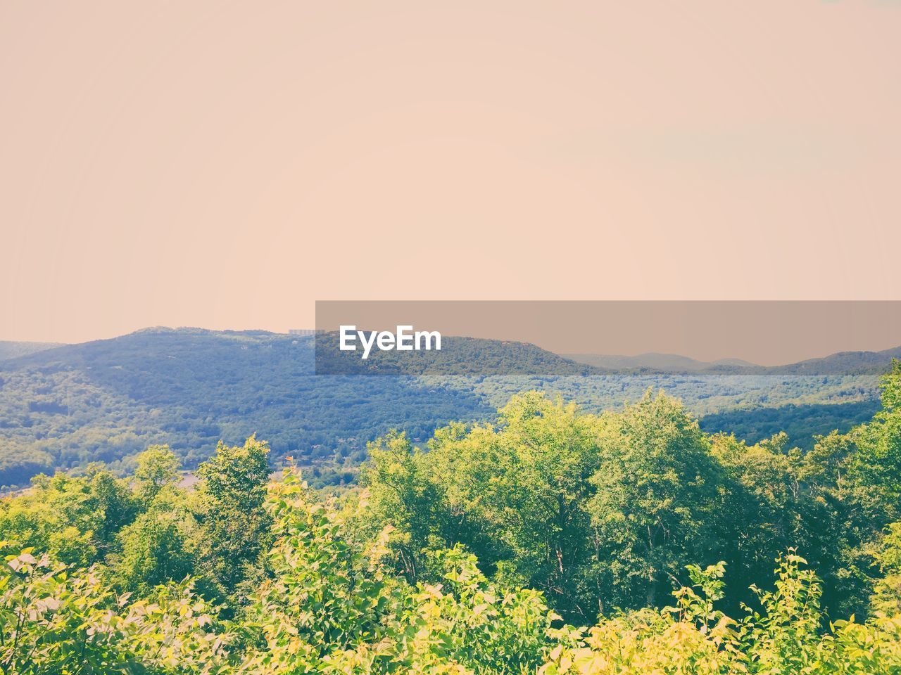 Idyllic view of grandfather mountain against clear sky