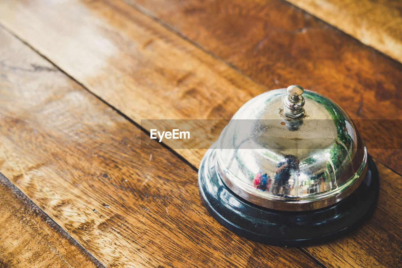 Service bell on table