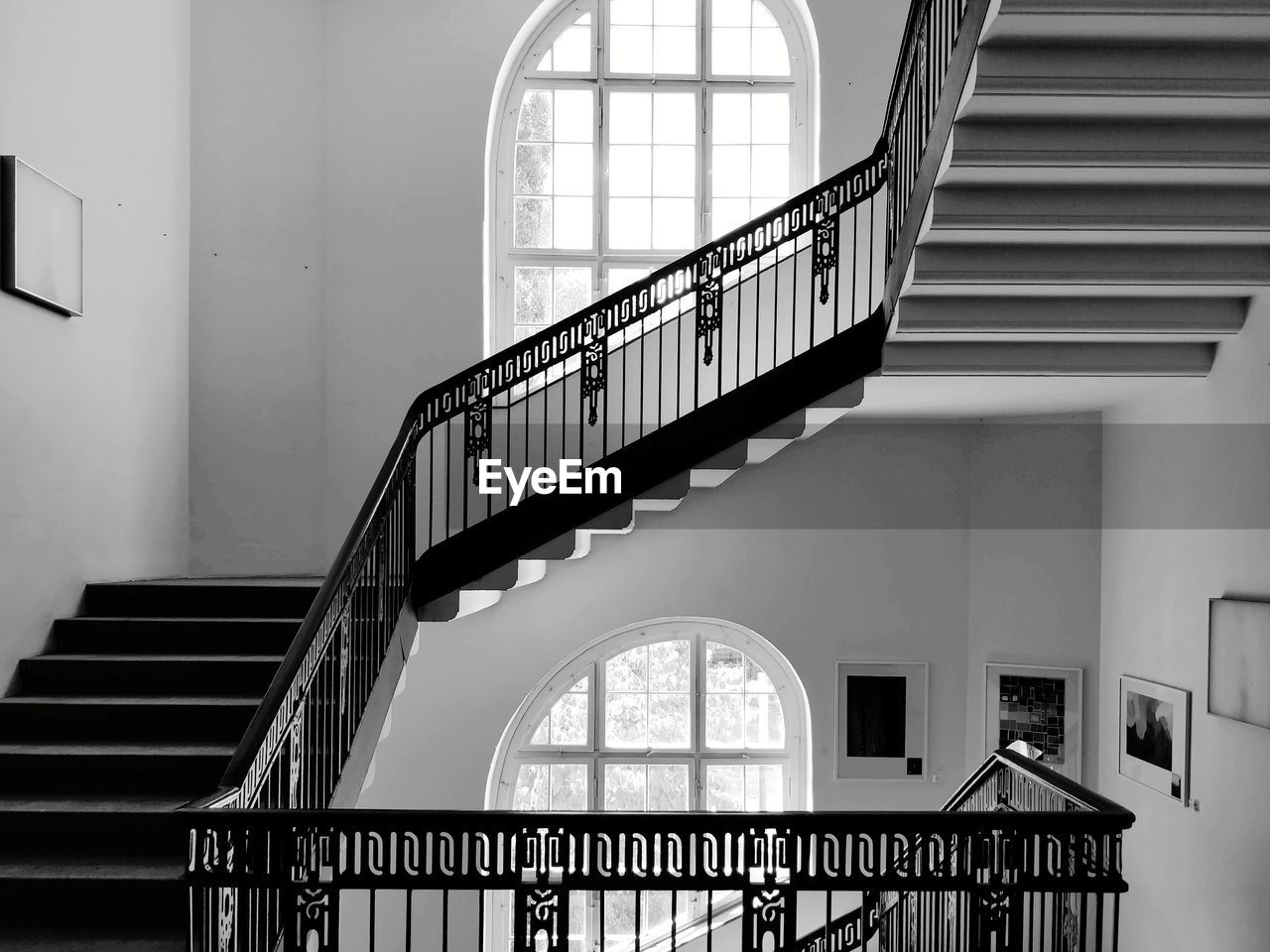 View of spiral staircase in building