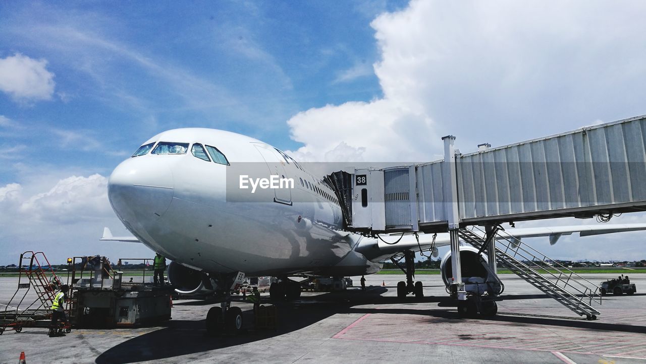 AIRPLANE AGAINST SKY