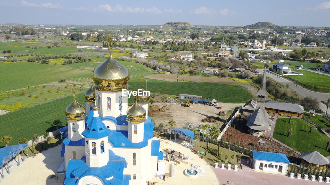 HIGH ANGLE VIEW OF CITYSCAPE