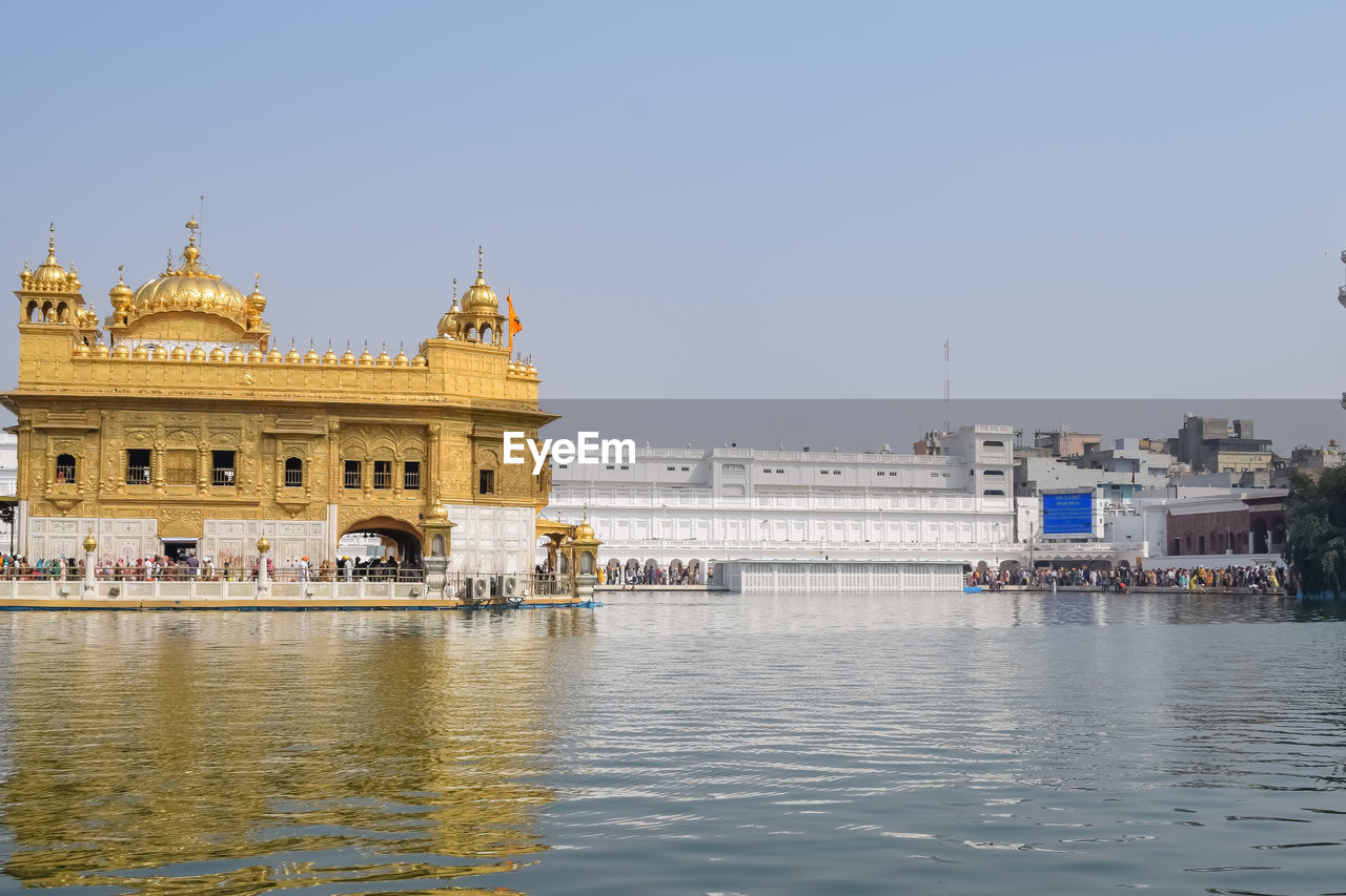 Beautiful view of golden temple 
 - harmandir sahib in amritsar, punjab, india, famous indian sikh