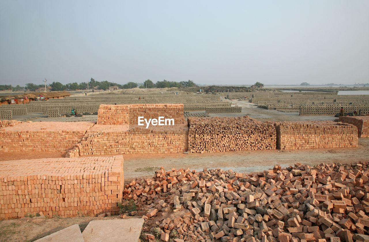 Brick factory in sarberia, west bengal, india