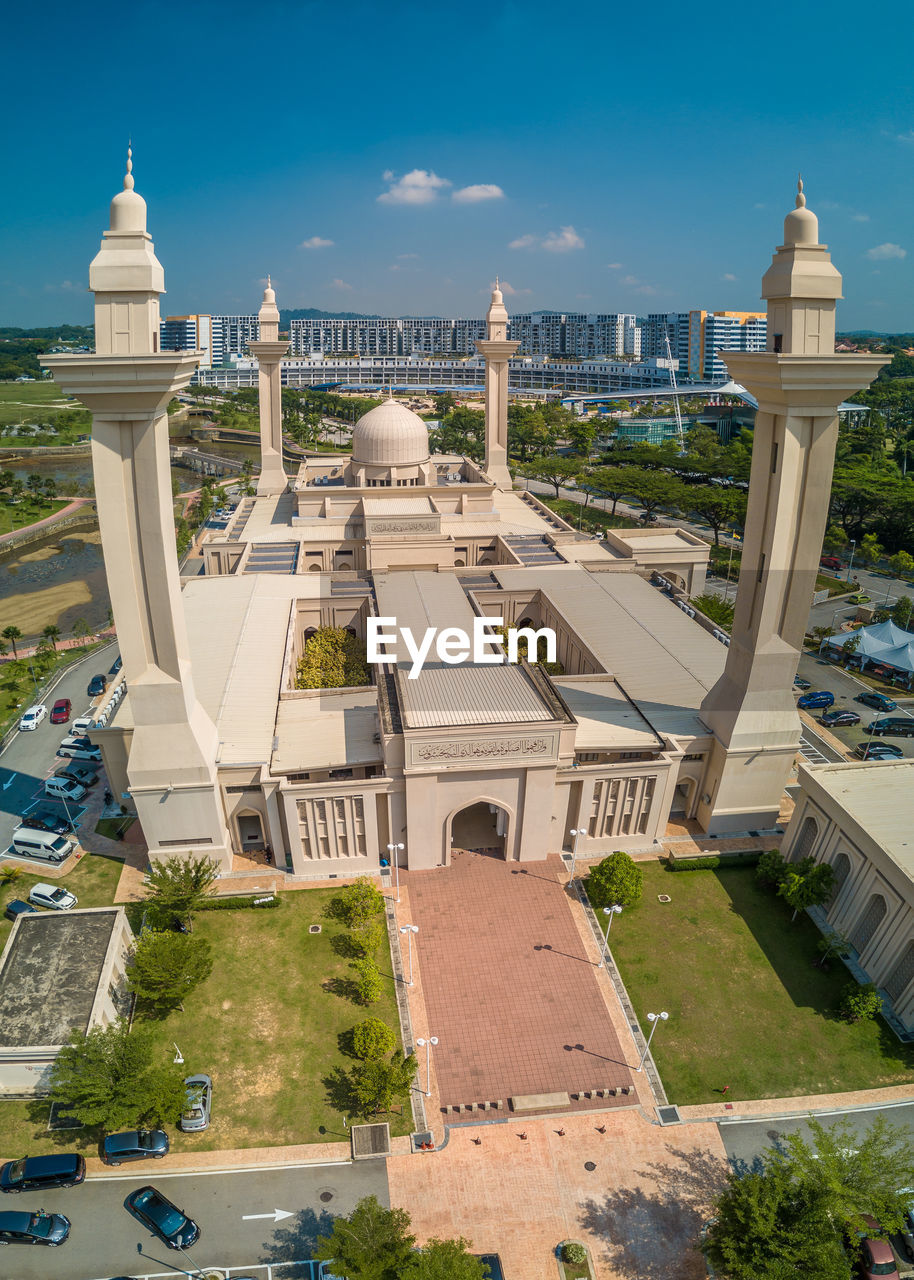 High angle view of a mosque