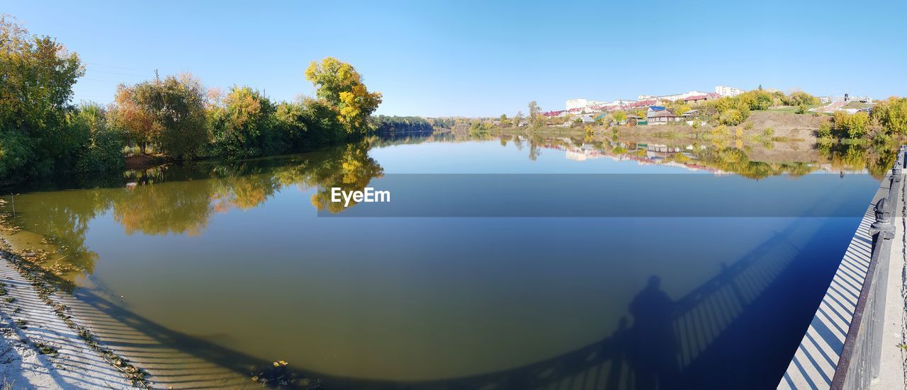 SCENIC VIEW OF LAKE BY TREES AGAINST SKY