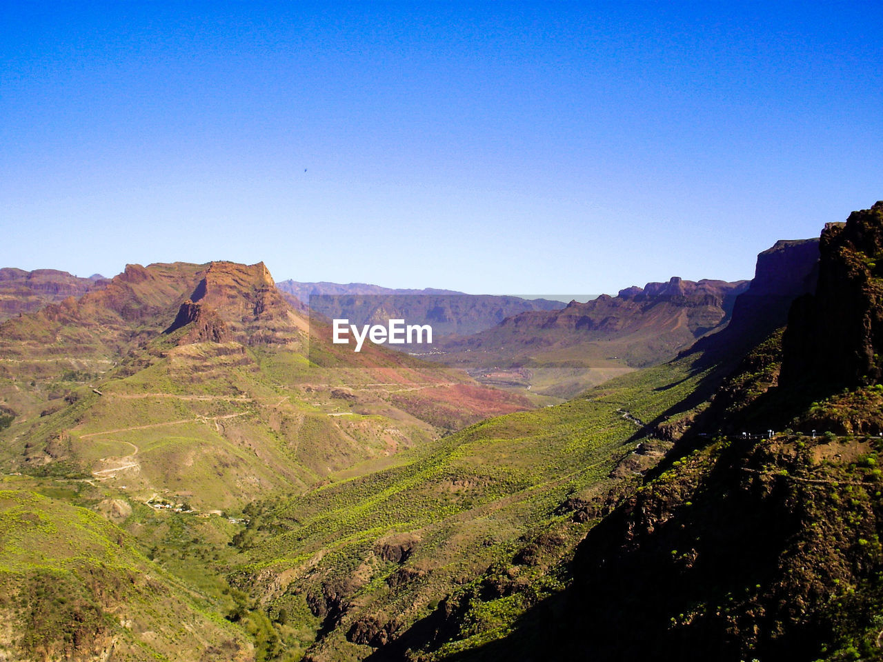 Scenic view of landscape against clear sky