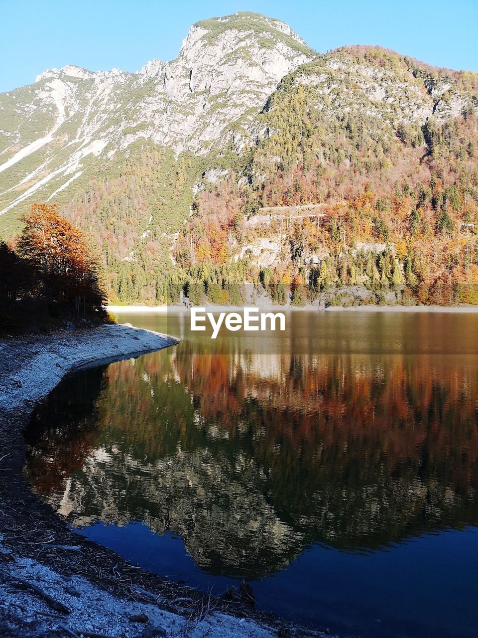 Scenic view of lake against mountains