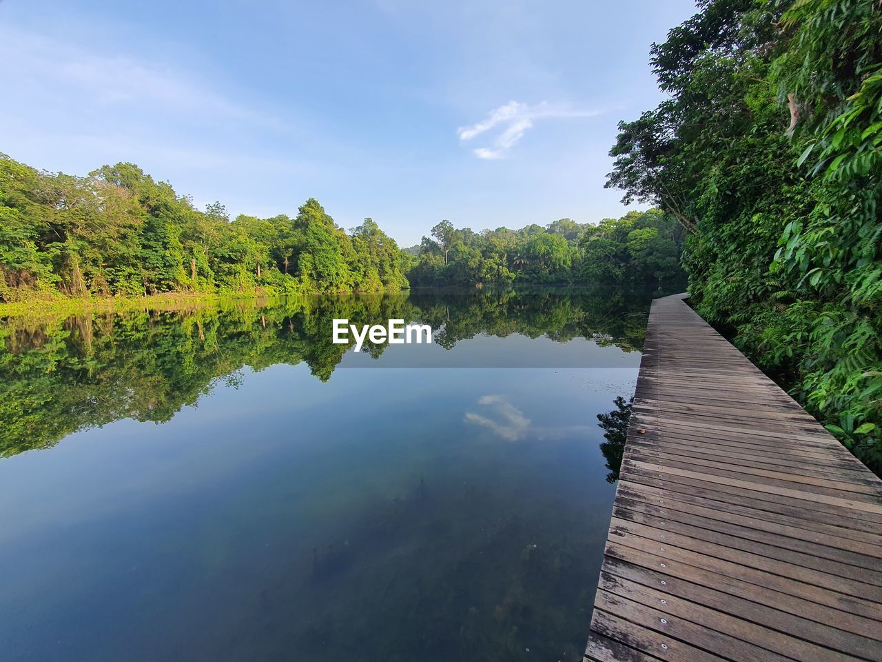 Boardwalk by reservoir