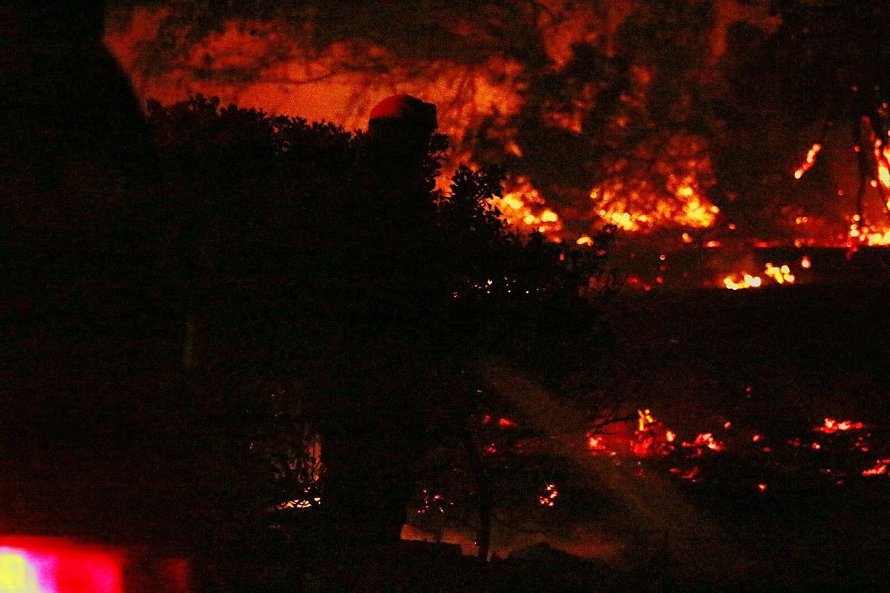 CLOSE-UP OF ILLUMINATED FIRE