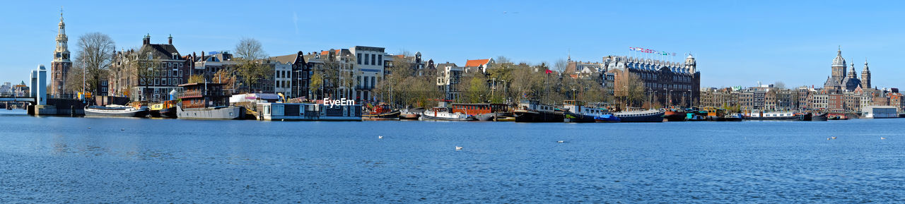 Panorama from a city scenic from amsterdam in the netherlands