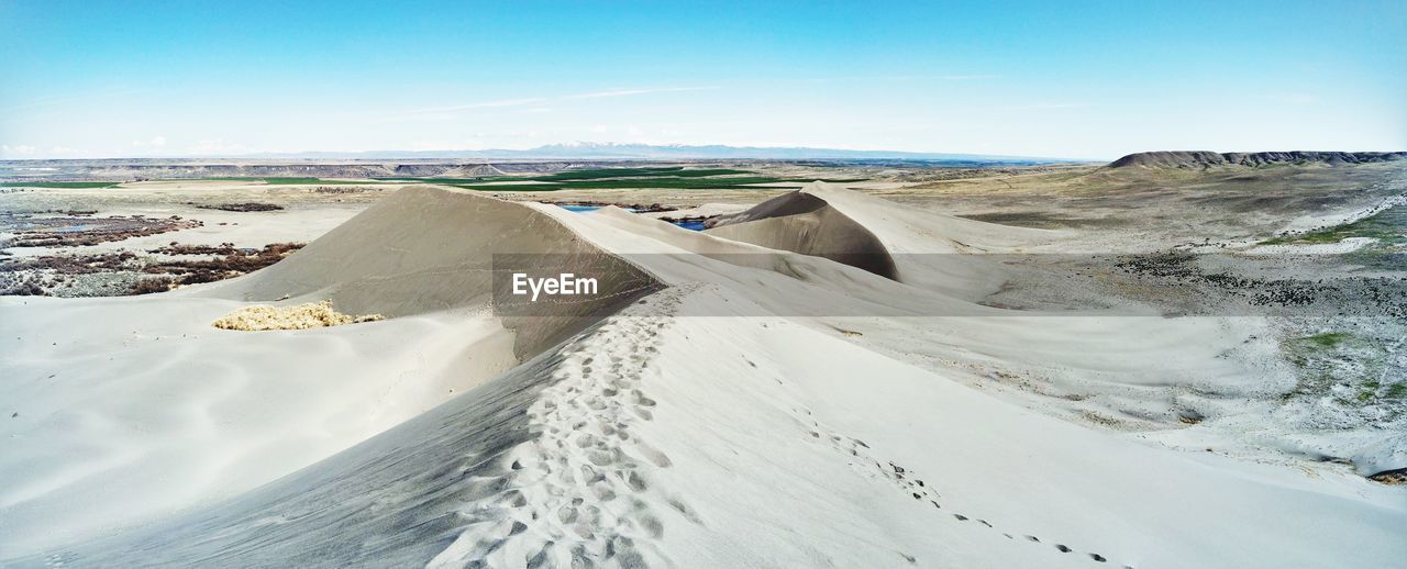 Panoramic view of landscape against clear sky