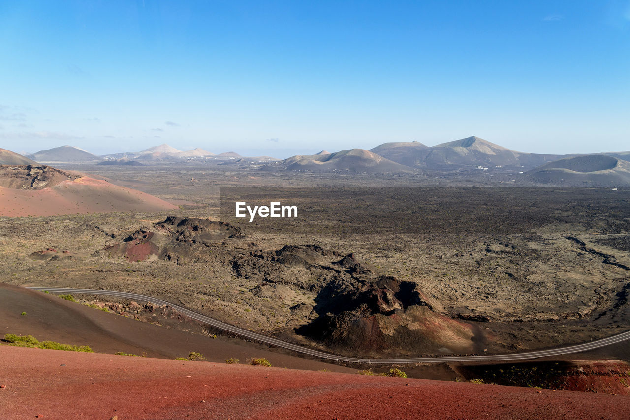 Scenic view of desert against sky