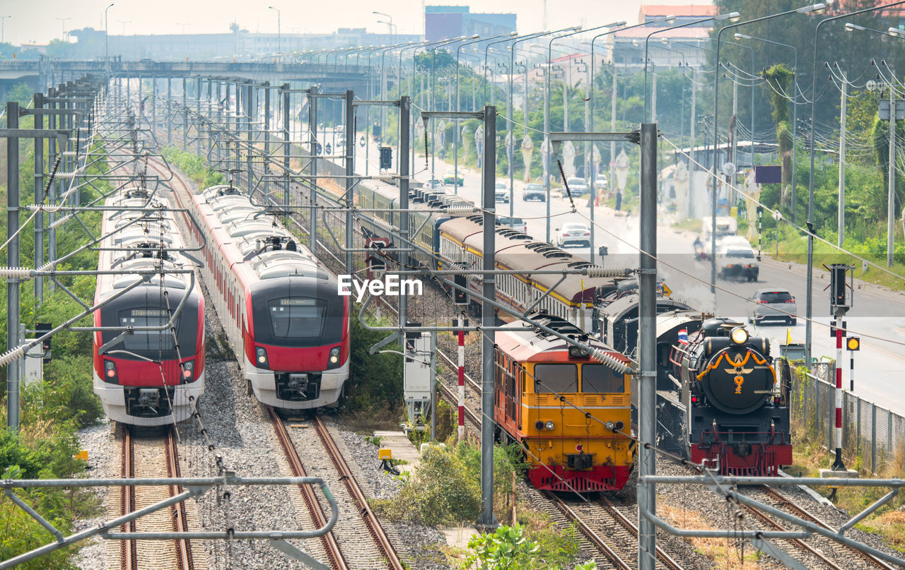 train on railroad station