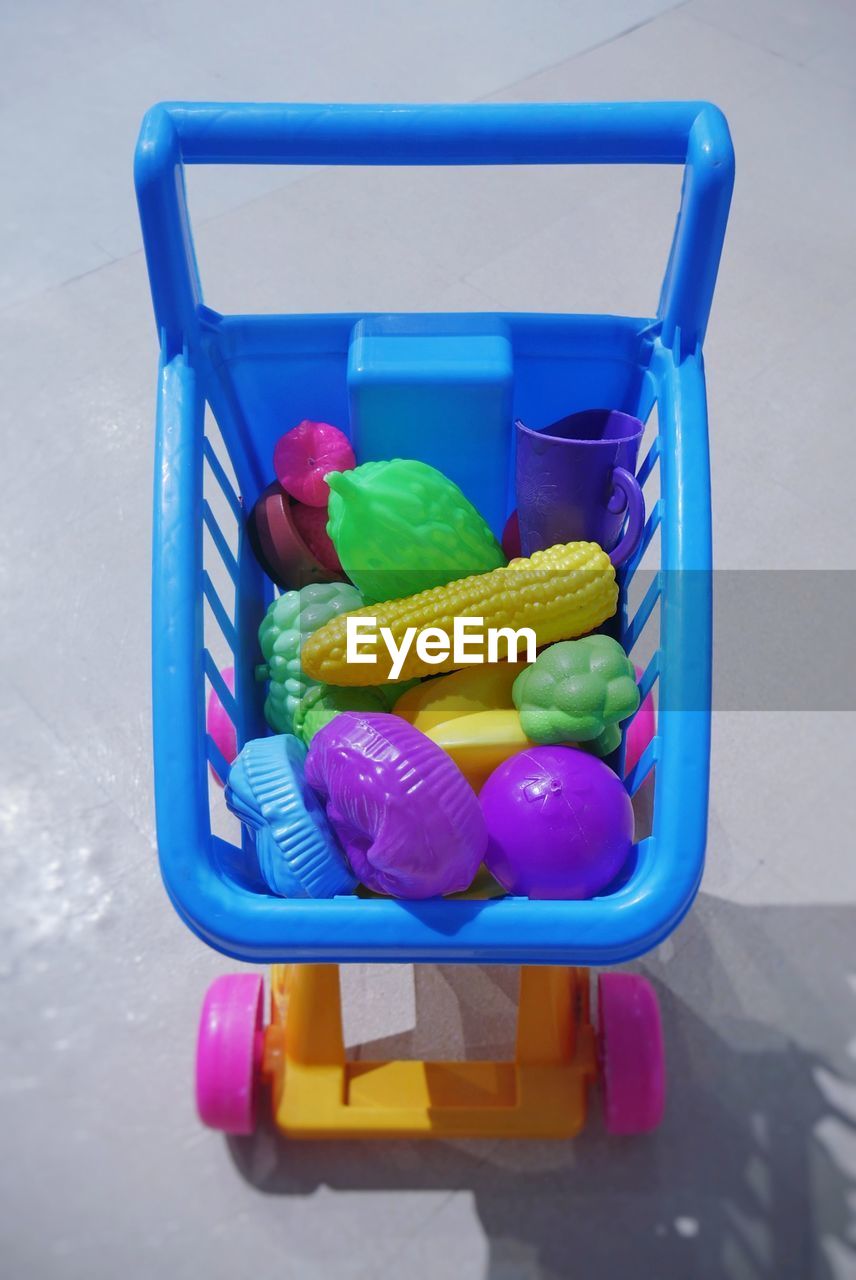 Plastic vegetables in the kids toys