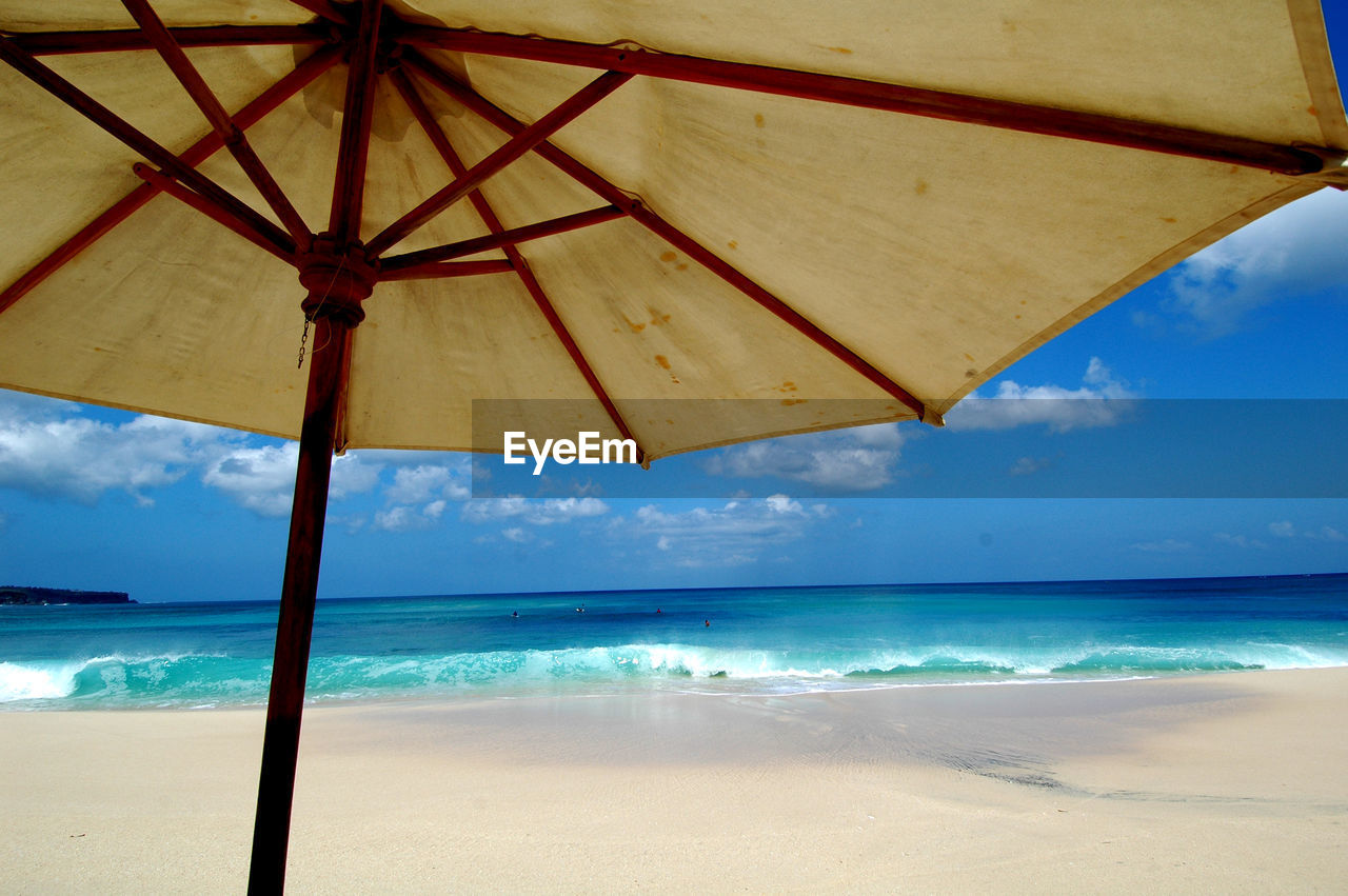 Scenic view of beach in bali against sky