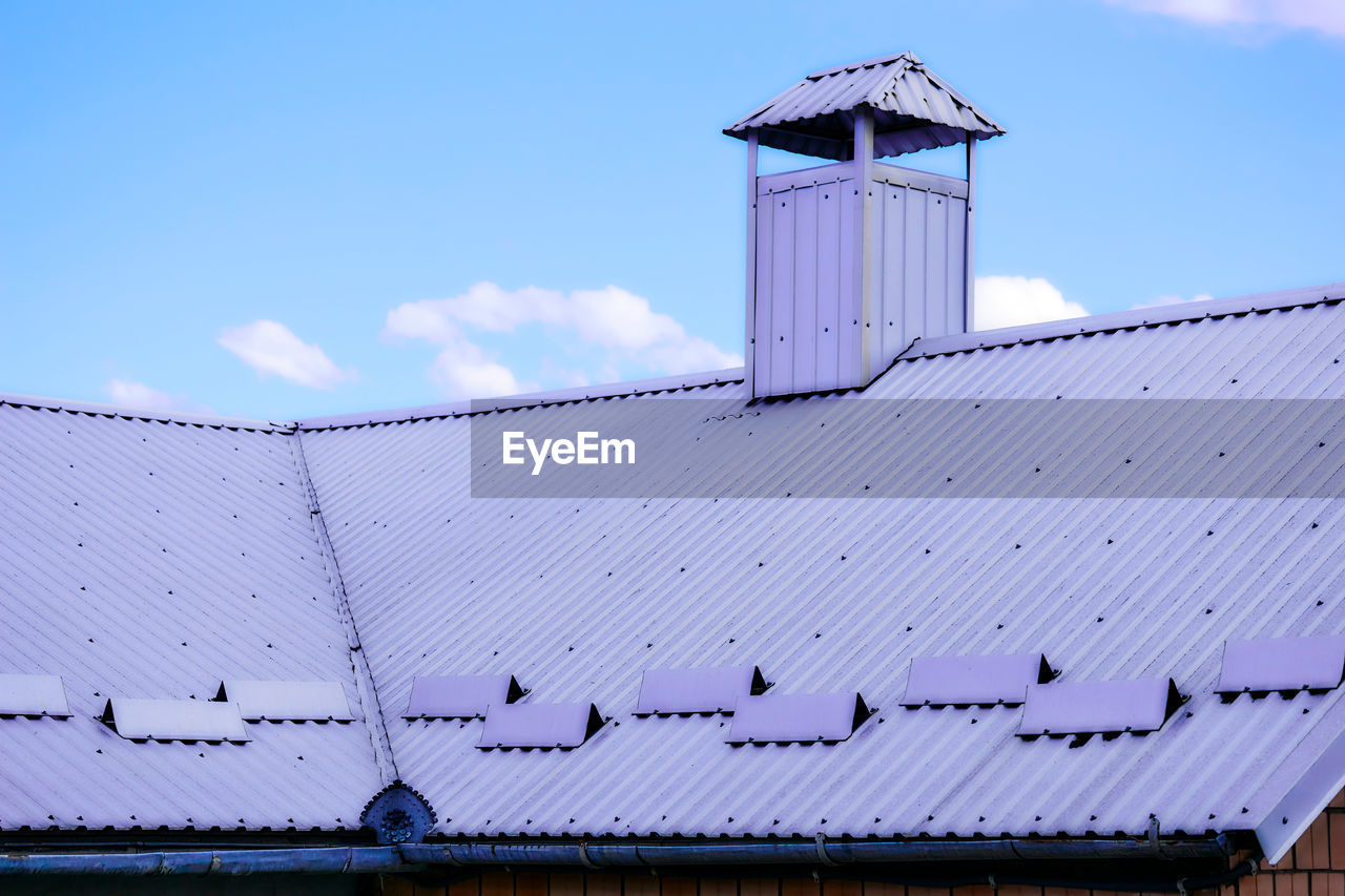 low angle view of built structures against clear sky