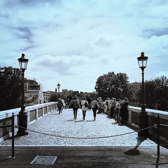 VIEW OF FOOTPATH AT NIGHT