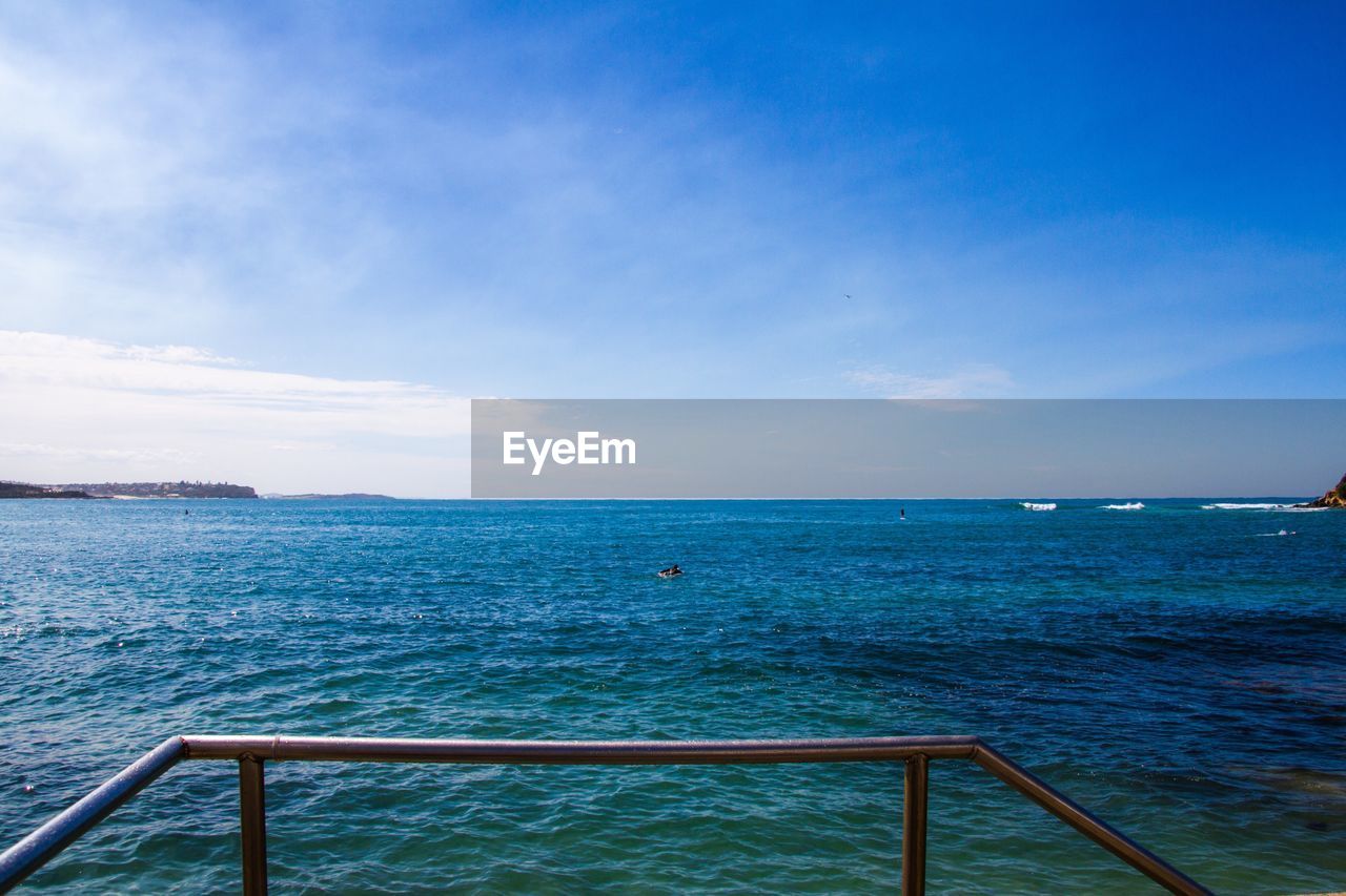 VIEW OF SEA AGAINST BLUE SKY